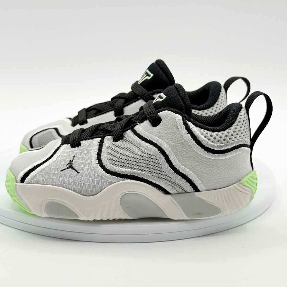 Jordan Toddler Tatum 3 Shoes Size 7C White/Black/Green, NEW